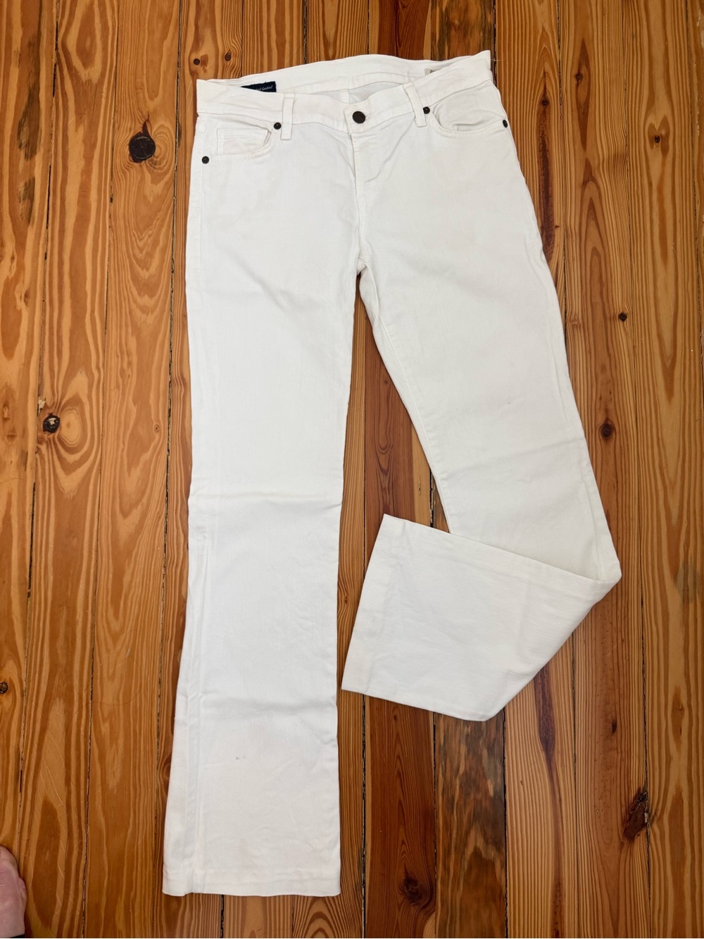 Citizens Of Humanity White Wide-Leg Flare Jeans